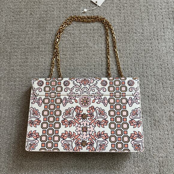 Tory Burch Gemini Link Hicks Garden Large Chain Leather Shoulder/crossbody Bag - Picture 9 of 15